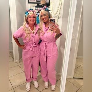 Women’s short sleeve button-front boiler suit